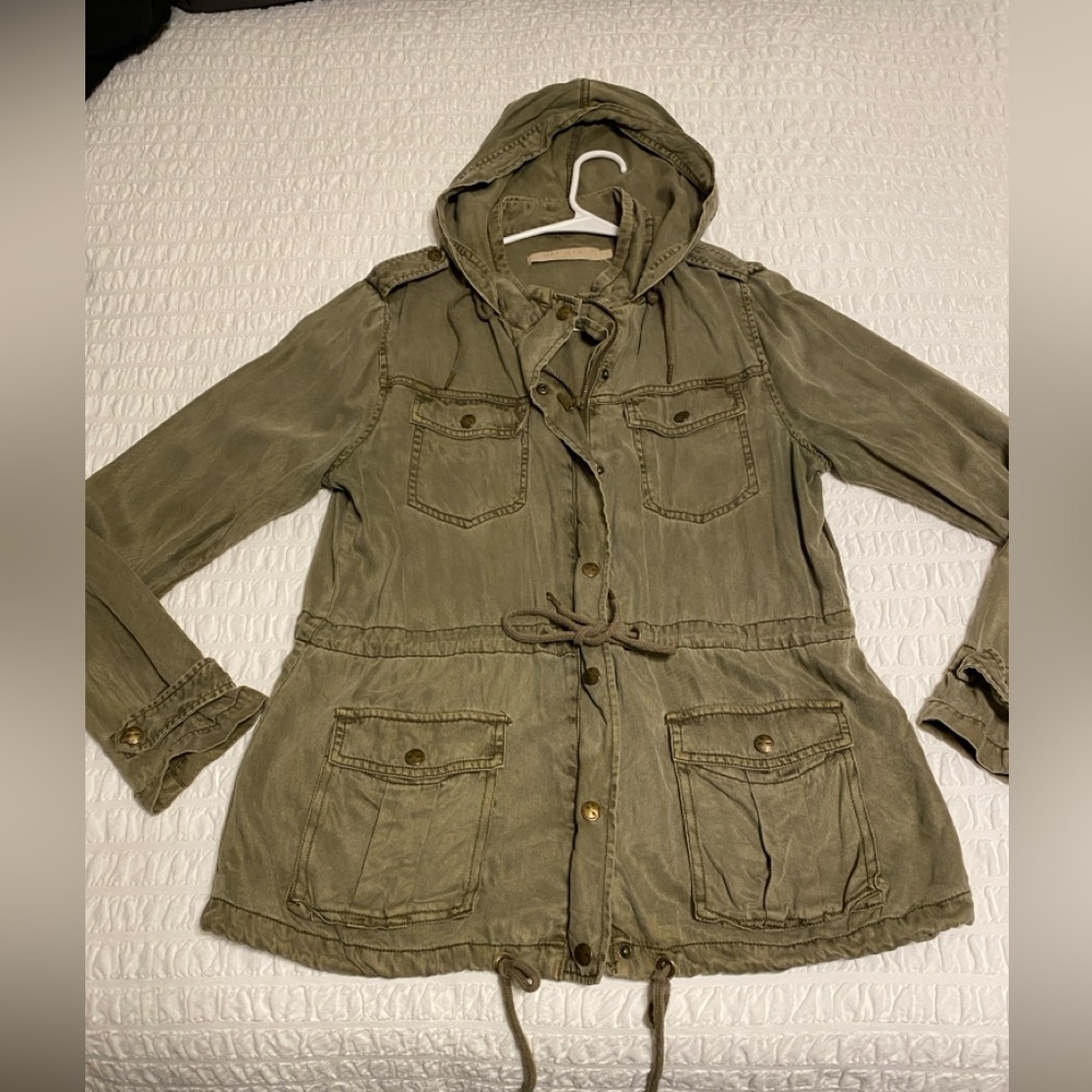 Max Jeans army green utility jacket size large